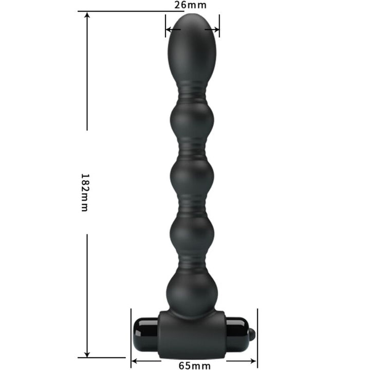 Lynn Silicone Anal Plug 10 Vibrations Black — Black