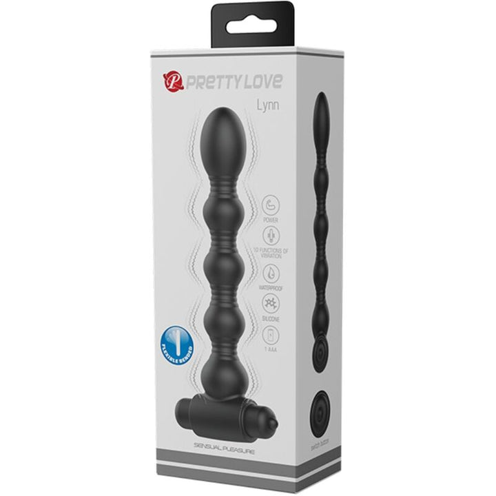Lynn Silicone Anal Plug 10 Vibrations Black — Black