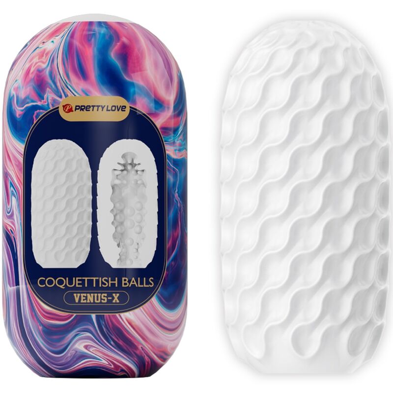 PRETTY LOVE - KOKETTE KUGELN SILIKON MÄNNLICHER MASTURBATOR WEISS
