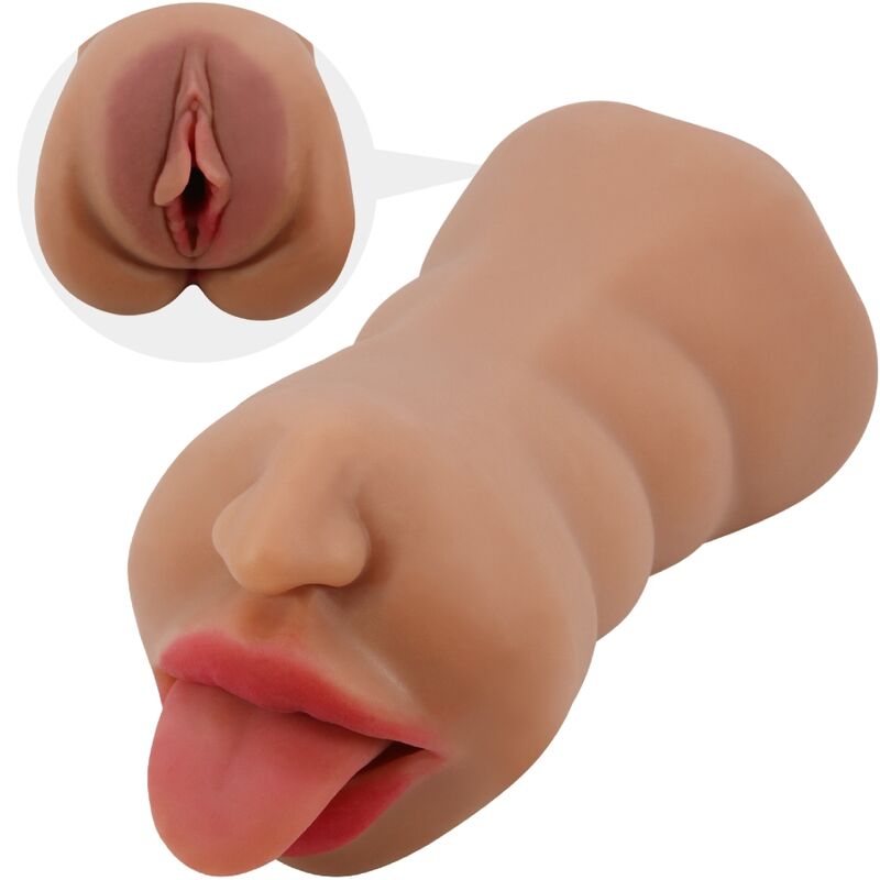 CRAZY BULL - SARAH DOUBLE MASTURBATOR MOUTH &amp; VAGINA FLESH