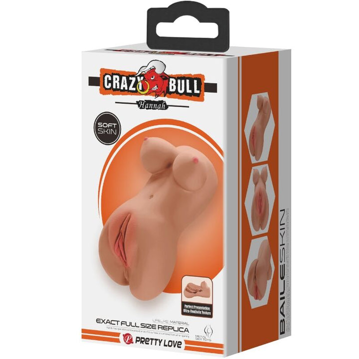 CRAZY BULL - HANNAH DOUBLE MASTURBATOR VAGINA &amp; ANUS REALISTIC MULATTO