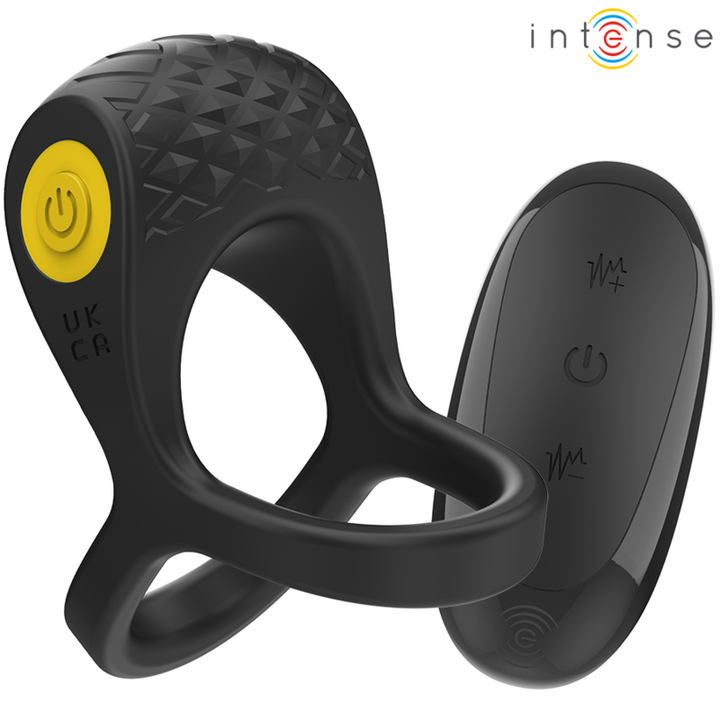 Intense Alex Vibrator - Double Penis Ring 10 Vibrations Black