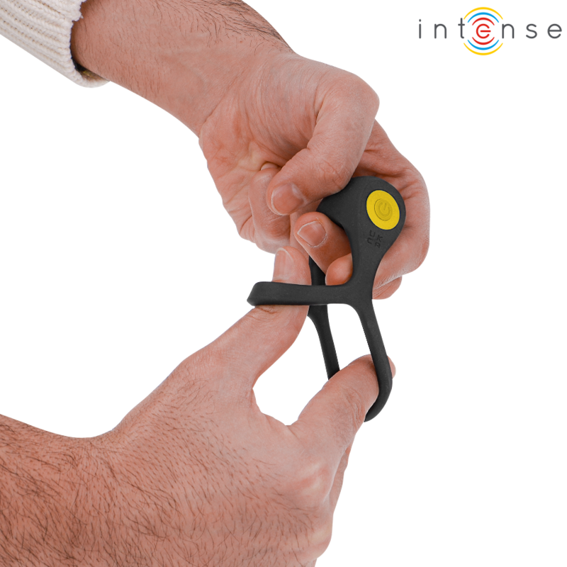 Intense Alex Vibrator - Double Penis Ring 10 Vibrations Black
