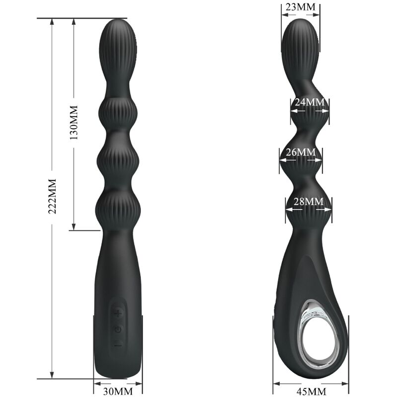 Federer Anal Vibrator 12 Vibrations Black — Black