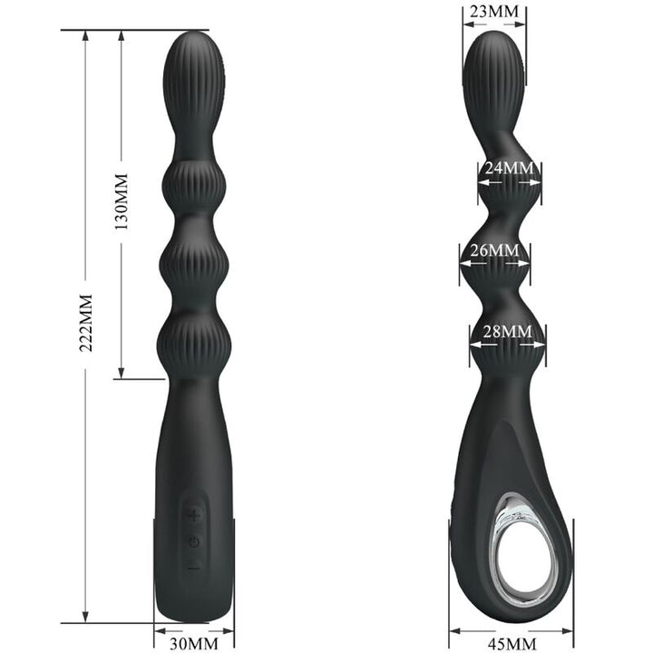 Federer Anal Vibrator 12 Vibrations Black — Black