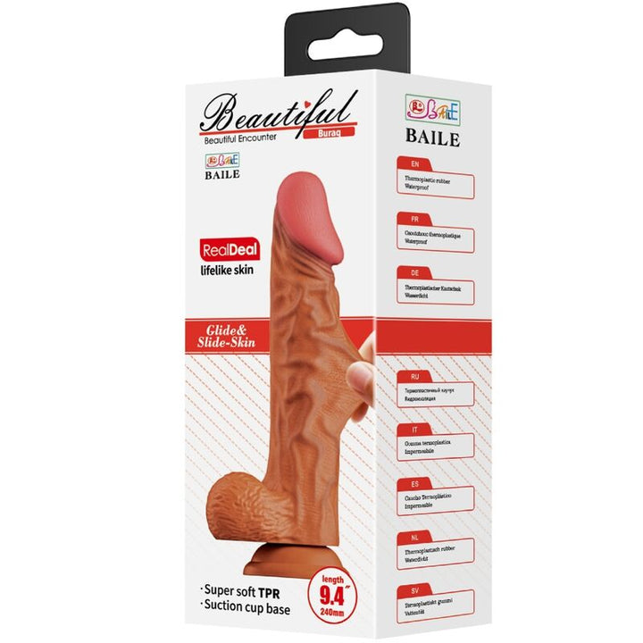 Baile - Buraq Realistic Dildo 24 CM Flesh — Skin TPR
