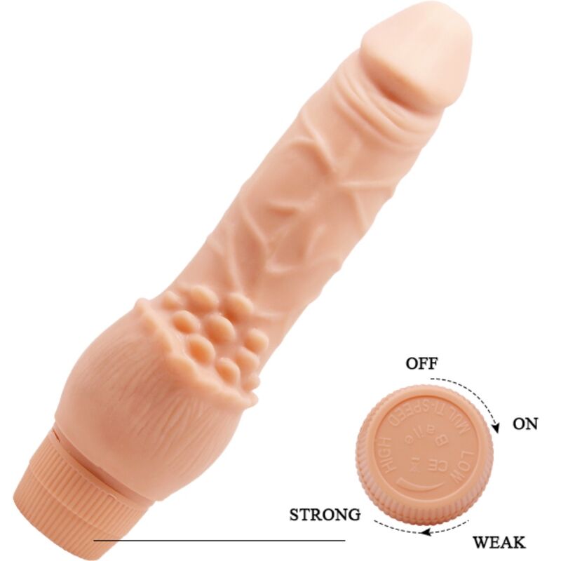 Baile - Barbara Realistic Vibrator 19.5 CM Flesh — Skin TPR