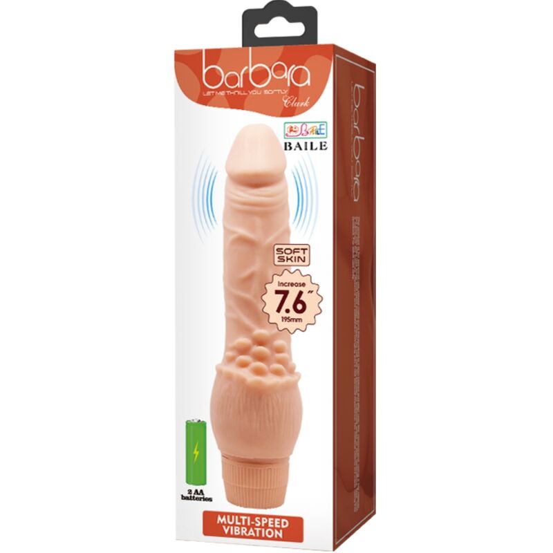 Baile - Barbara Realistic Vibrator 19.5 CM Flesh — Skin TPR