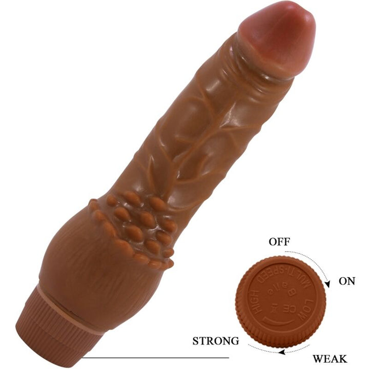 Baile - Barbara Realistic Vibrator 19.5 CM Mulatto — Brown TPR