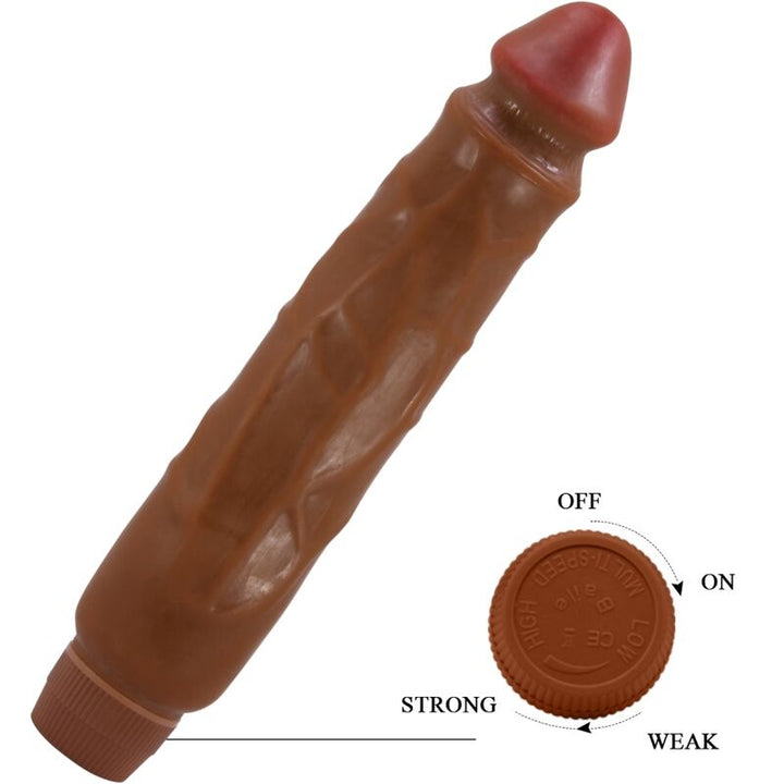 Baile - Jack Realistic Vibrator 26 CM Mulatto — Brown TPR