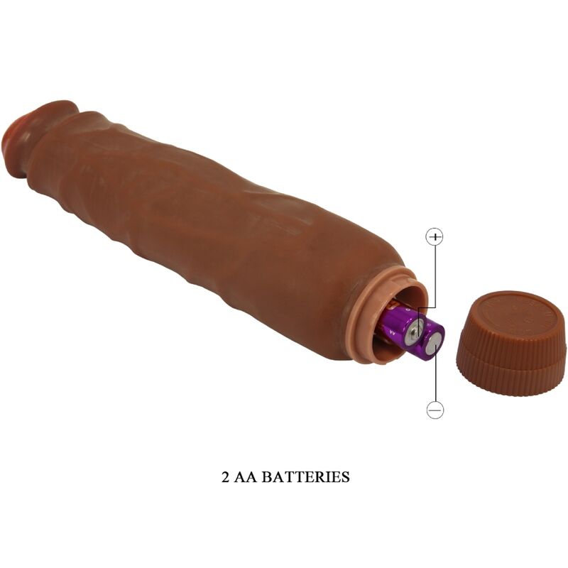 Baile - Jack Realistic Vibrator 26 CM Mulatto — Brown TPR