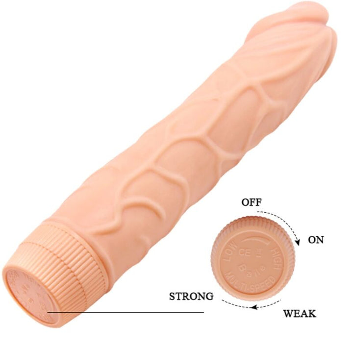 Baile - Bob Realistic Vibrator 22.5 CM Flesh — Skin TPR