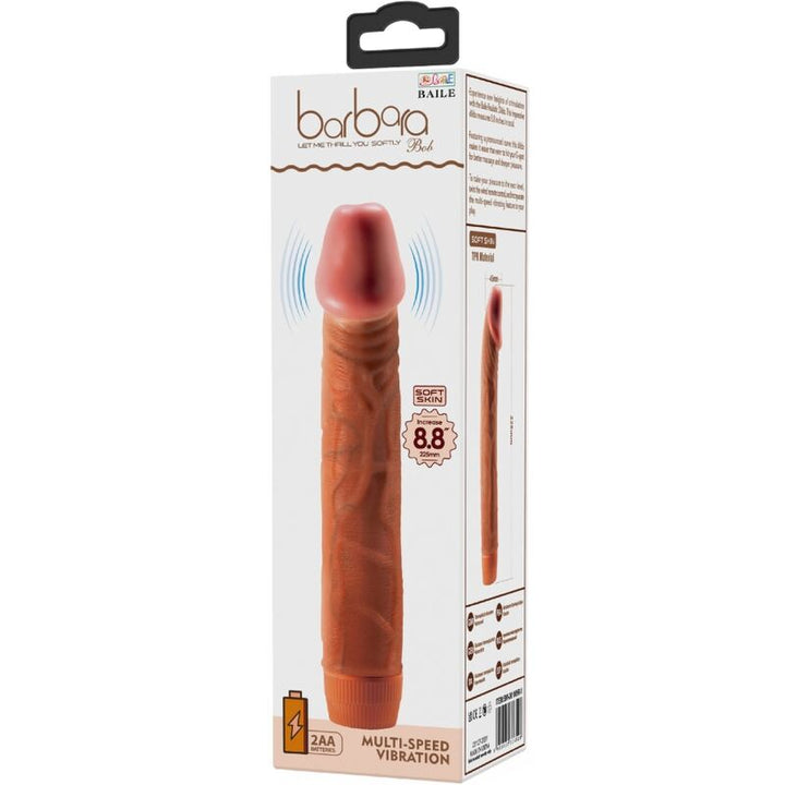 Baile - Bob Realistic Vibrator 22.5 CM Mulatto — Brown TPR