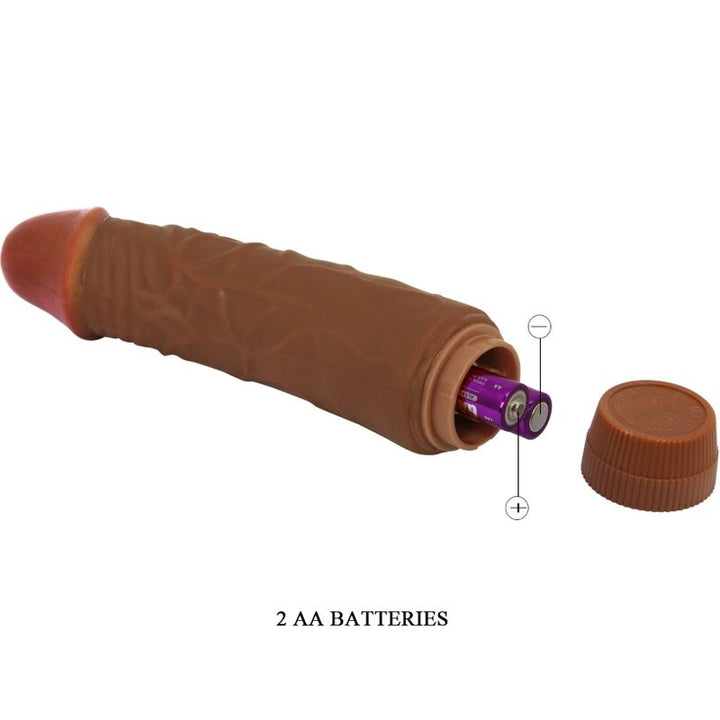 Baile - Jeff Realistic Vibrator 19.5 CM Mulatto — Brown TPR