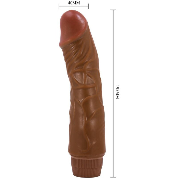 Baile - Jeff Realistic Vibrator 19.5 CM Mulatto — Brown TPR