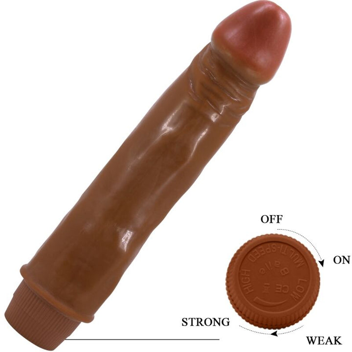 Baile - Dwarf Realistic Vibrator 21 CM Mulatto — Brown TPR