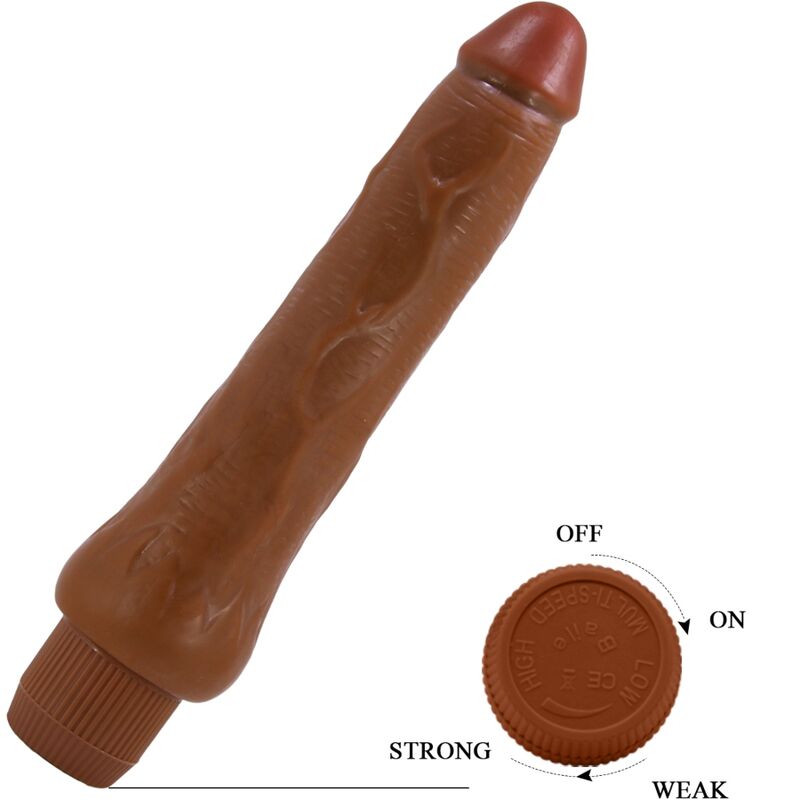 Baile - Dryad Realistic Vibrator 25 CM Mulatto — Brown TPR
