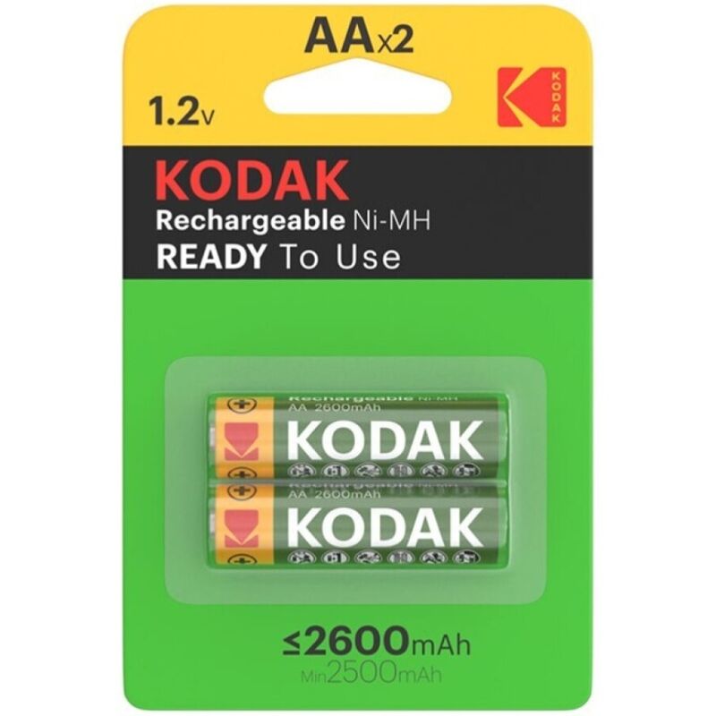 Kodak wiederaufladbare AA HR6 2600mAh 2er-Pack
