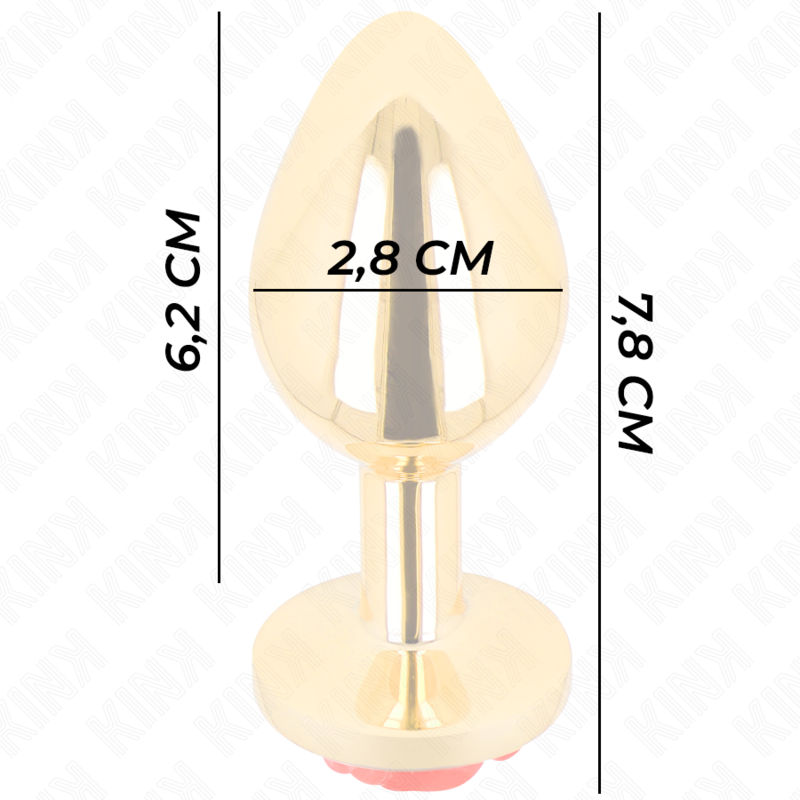 KINK -  PLUG ANAL GOLD ROSE RED SIZE S