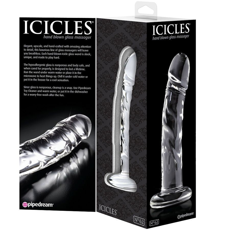 Icicles N. 62 Glass Massager — clear glass
