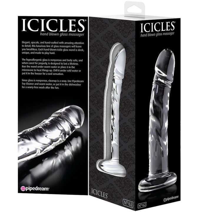 Icicles N. 62 Glass Massager — clear glass