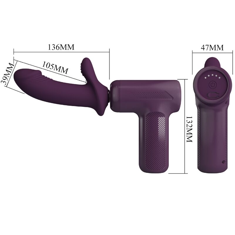 Pretty Love Dj - Scholar Massager 5 Settings Purple