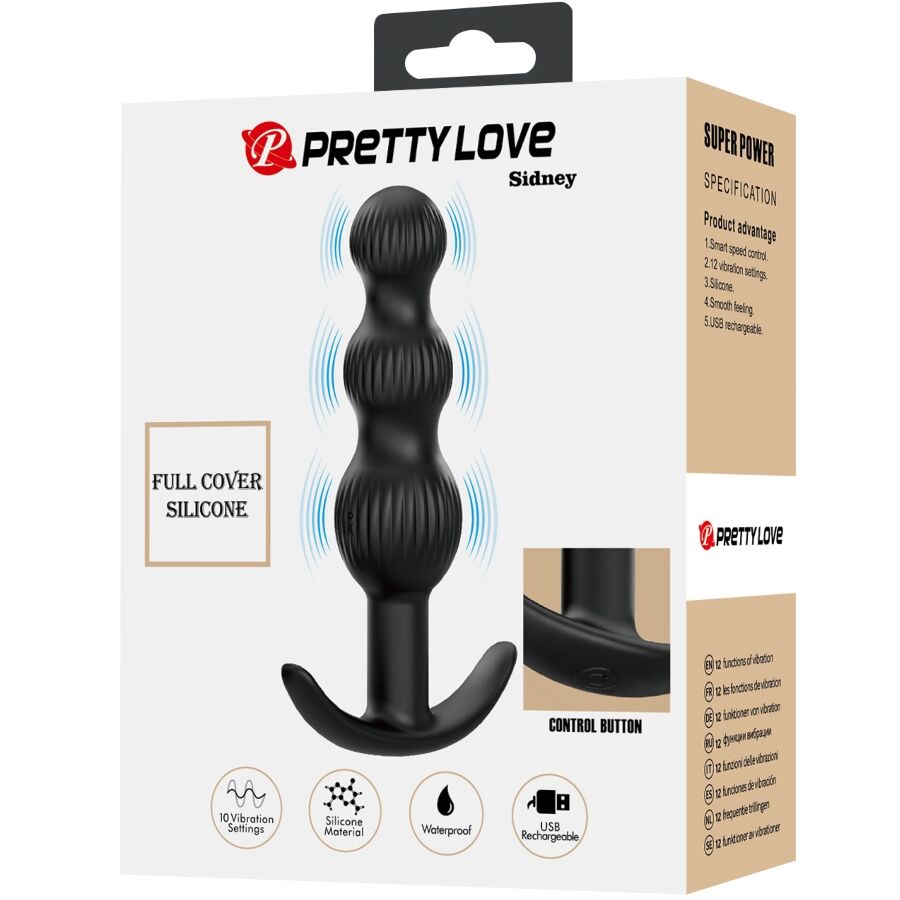 Sidney Anal Vibrator 10 Vibrations Black — Black