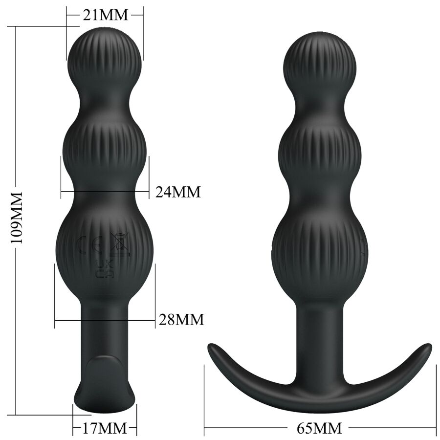 Sidney Anal Vibrator 10 Vibrations Black — Black