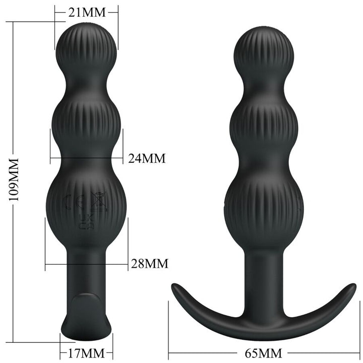 Sidney Anal Vibrator 10 Vibrations Black — Black