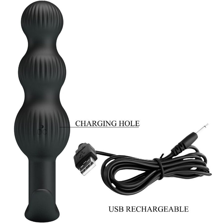 Sidney Anal Vibrator 10 Vibrations Black — Black