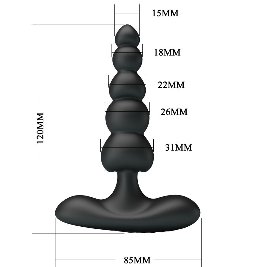 Corban Anal Vibrator 10 Vibrations Black — Black
