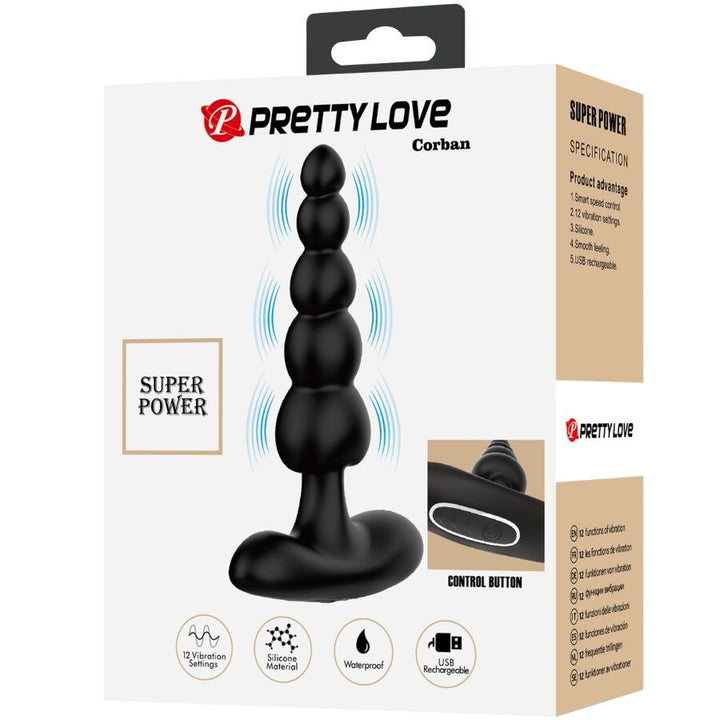 Corban Anal Vibrator 10 Vibrations Black — Black