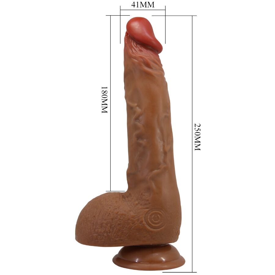 Baile - Beautiful Wilks 5 Setting Realistic Vibrator 25 CM — Brown TPR