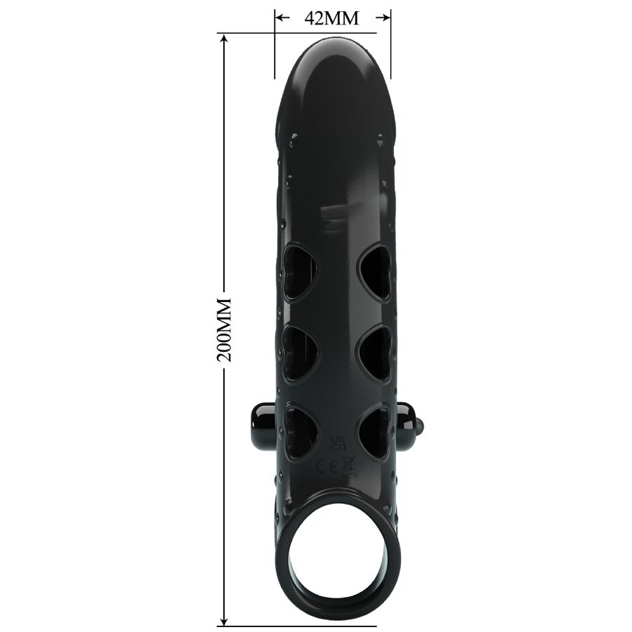 ROMANCE - VIBRATING PENIS SLEEVE BLACK