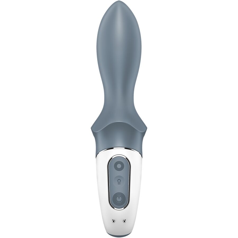 Satisfyer Air - Pump Booty 1 Anal Inflatable Vibrator Grey — Grey silicone