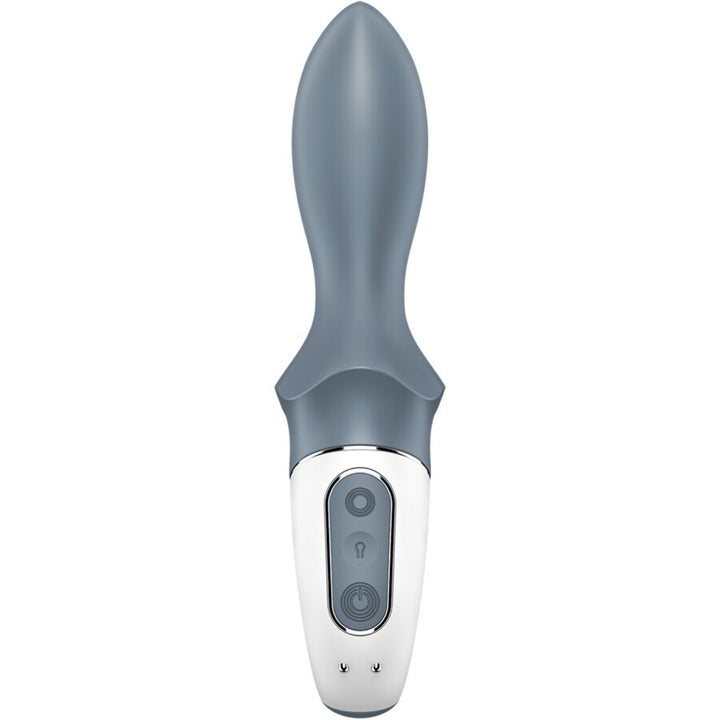 Satisfyer Air - Pump Booty 1 Anal Inflatable Vibrator Grey — Grey silicone