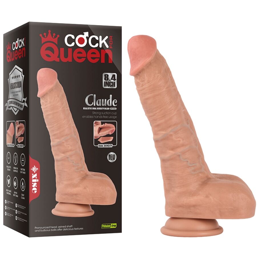 XISE Claude Realistic Double Density Dildo 16.5 CM — Skin Silicone
