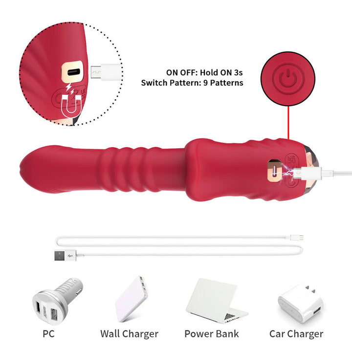 ARMONY - POINT A STIMULATING VIBRATOR DILDO RED
