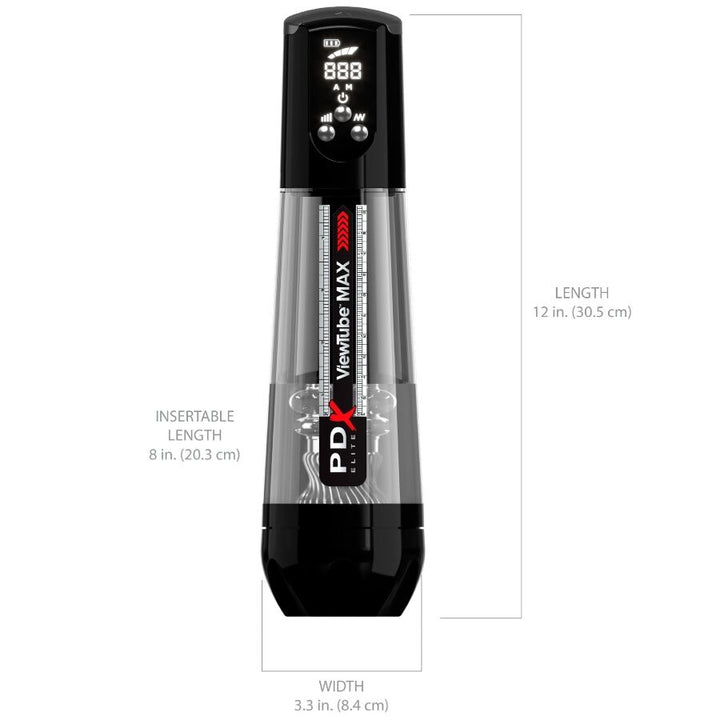 PDX ELITE - VIEWTUBE MAX VIEW AUTOMATIC MASTURNADOR WITH TRANSPARENT SUCTION