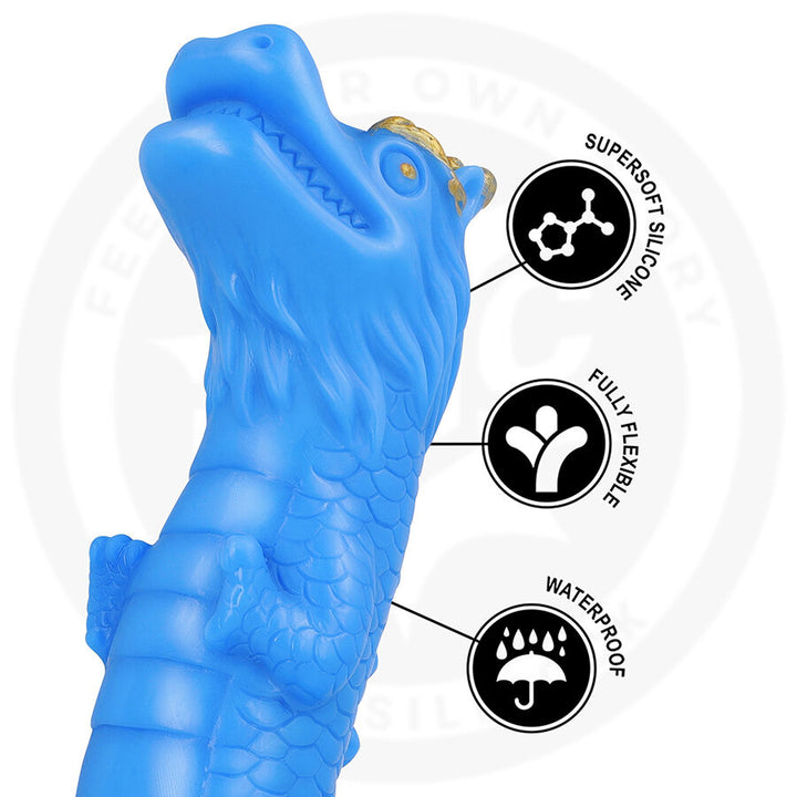 Dildo Naga Celestial Dragon — Blue silicone