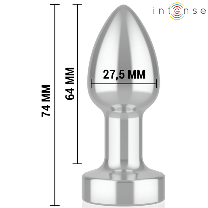 Intense Anal Plug 10 Vibrations Metal — Metal, Size S