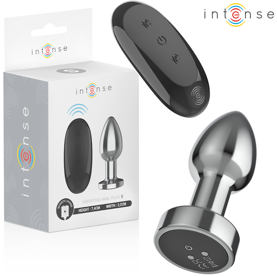 Intense Anal Plug - 10 Vibrations Metal With Remote Control S