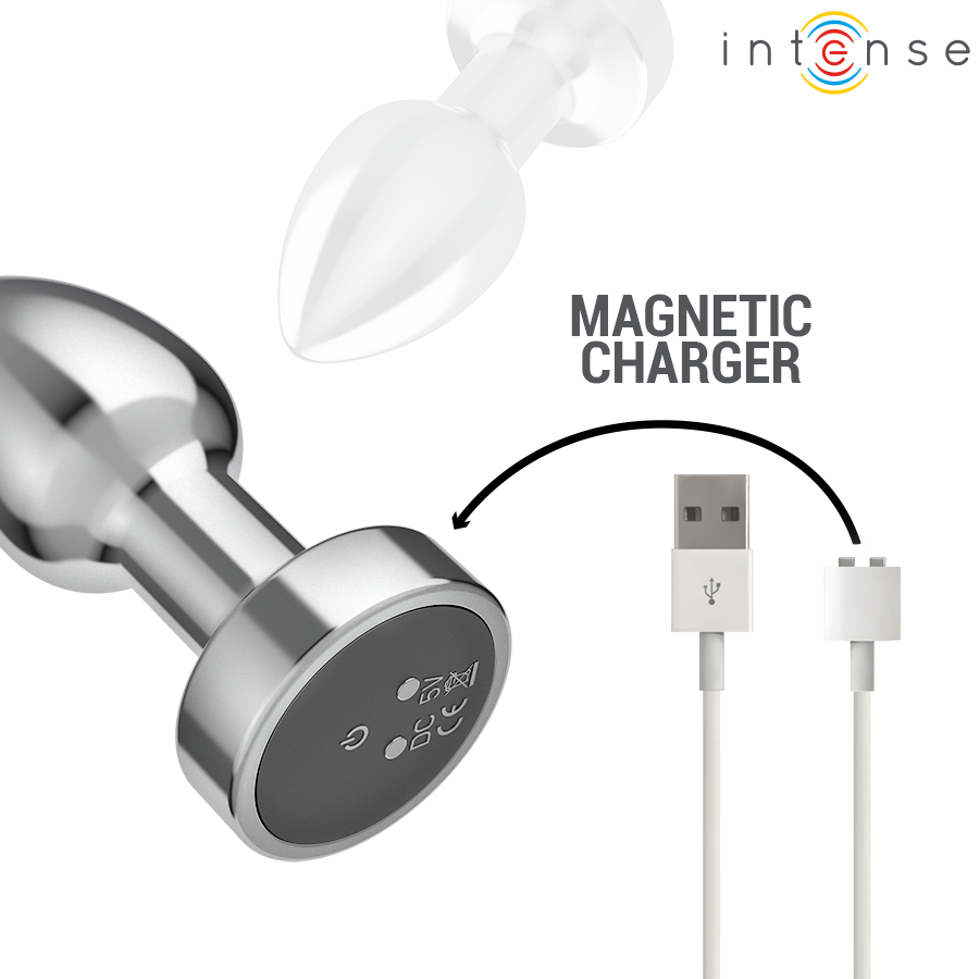 Intense Anal Plug 10 Vibrations Metal — Metal, Size S