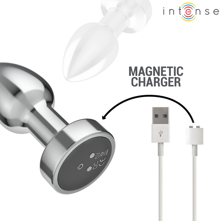 Intense Anal Plug 10 Vibrations Metal — Metal, Size S