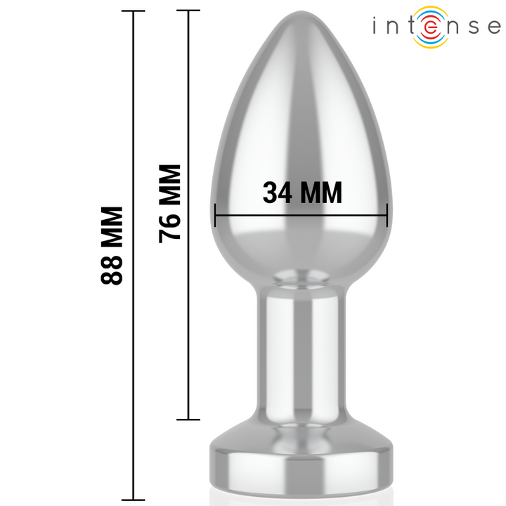 Intense Anal Plug 10 Vibrations Metal — Metal, Size M