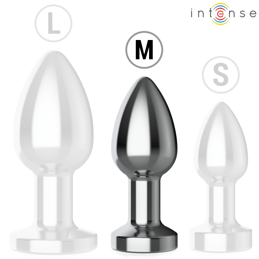 Intense Anal Plug 10 Vibrations Metal — Metal, Size M