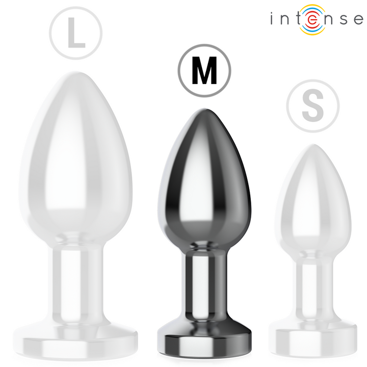Intense Anal Plug 10 Vibrations Metal — Metal, Size M