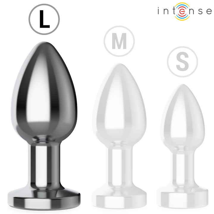 Intense Anal Plug 10 Vibrations Metal — Metal, Size L