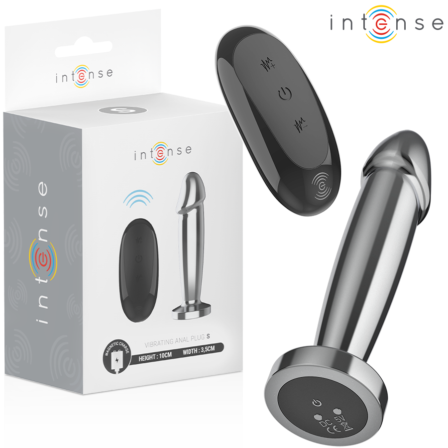 Intense Anal Plug - 10 Vibrations Metal Dildo With Remote