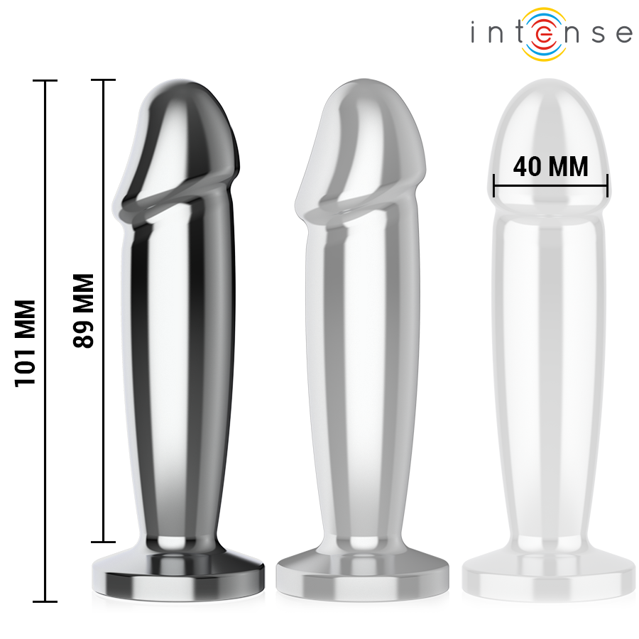 Intense Anal Plug Metal Dildo — Metal, Size M